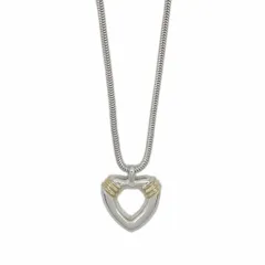 Tiffany&Co. ティファニー ハート ネックレス ペンダント SV925 750 コンビ スネークチェーン 新品仕上済 【中古】