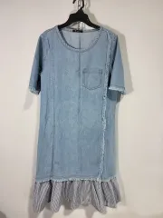 デニムONE PIECE デニムONE PIECE ストライプ フリル