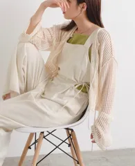 Kastane カスタネ サロペット/オーバーオール 0 アイボリー フルレングス コットン リネン・麻