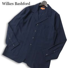 美品/3L】ウィルクスバッシュフォード 麻混 サマージャケット グレー 