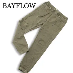 23SS★ BAYFLOW ベイフロー 通年★ ストレッチ ウォッシュ加工 スリム ジョガー パンツ Sz.3 メンズのサムネイル