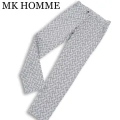 MICHEL KLEIN HOMME ミッシェルクラン オム 通年★ 幾何学柄 ストレッチ スリム スラックス パンツ Sz.46 メンズのサムネイル