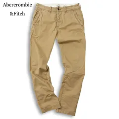 Abercrombie&Fitch アバクロンビー＆フィッチ 通年★ ウォッシュ＆USED加工 スリム チノ パンツ Sz.32 メンズ ベージュ
