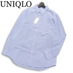 【新品 未使用】 UNIQLO ユニクロ 通年★ 【EFCブロード チェック シャツ】 長袖 ボタンダウン 大きいサイズ Sz.XXL メンズ