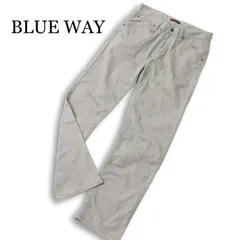BLUE WAY ブルーウェイ 通年★ ストレッチ ドビー 5ポケット チノ パンツ 日本製 Sz.M メンズ 灰 グレーのサムネイル