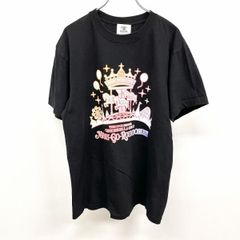 [중고][인상 AB] THE IDOLM@STER CINDERELLA GIRLS 6th LIVE MERRY-GO-ROUNDOME 아이돌 마스터 T셔츠 맨즈 L 블랙 면 100% 게임 반다이 둥근 반소매