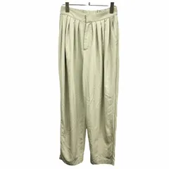 【新品/訳アリ】ラディエイト  薄手 パンツ テーパード ウエストゴム タック 無地 レーヨン×ナイロンなど F ベージュグリーン レディース