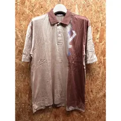 【中古】[印象AB] (株)レナウン BAY HILL CLASSIC メンズ ブラウンベージュ系×ピンクブラウン系 エジプト綿100% 【日本製：(株)レナウン】 BAY HILL CLASSIC 薄手 ポロシャツ 半袖のサムネイル
