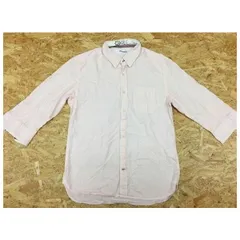 【中古】[印象B] Ciaopanic Standard チャオパニック スタンダード メンズ M ライトピンク 綿100% シャツ ネップ 胸ポケット B.D. ボタンダウン 半端袖のサムネイル