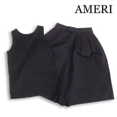美品★ AMERI アメリ 【OTONA HALF PANTS WITH TANK SETUP】 オトナ ハーフパンツ&タンク セットアップ Sz.S レディース 黒