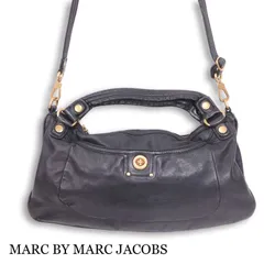 MARC BY MARC JACOBS マーク バイ マークジェイコブス 牛革 2way レザー ショルダー ハンド バッグ Sz.F レディース 黒