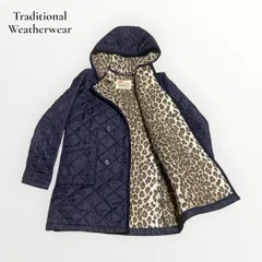トラディショナルウェザーウェア：レオパード裏ボア キルティングコート