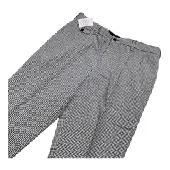 未使用品 PAPAS パパス 千鳥格子 リネン シルク混 スラックスパンツ サイズ 52 XL /ホワイト×ブルー/メンズのサムネイル