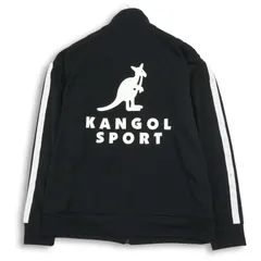 未使用★ KANGOL カンゴール 通年★ ロゴ刺繍 サイドライン バックプリント トラック ジャケット ブルゾン Sz.L メンズ 黒のサムネイル