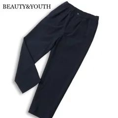 BEAUTY&YOUTH ユナイテッドアローズ 春夏★ 2P シアサッカー チェック イージー パンツ Sz.M メンズ 紺 ネイビー