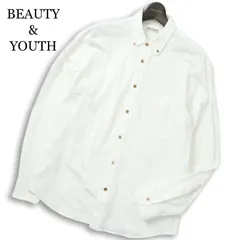 BEAUTY&YOUTH ユナイテッドアローズ 通年★ 長袖 ボタンダウン シャツ Sz.XL メンズ 白 大きいサイズ