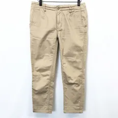 【中古】[印象B] BEAMS HEART ビームスハート チノパンツ レディース S (1) ベージュカーキ テーパード シンチバック 無地 ジップフライのサムネイル