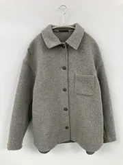 UNIQLO ユニクロ ブルゾン XL グレー コットン 無地 ミドル丈 フードなし ボタン留め