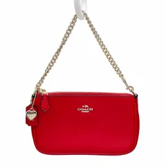 COACH コーチ セレーナ リストレット19 ミックスドレザー 24055 ミニハンドバッグ アクセサリーポーチ ハートチャーム 【中古】