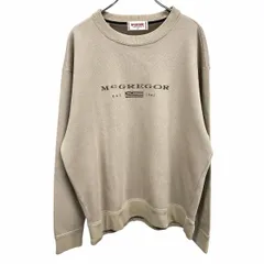 【中古】[印象AB] McGREGOR マックレガー トレーナー / カットソー メンズ L ダークベージュ アクリル100% 内側はパイルや起毛などが無いフラットなつくりです ロゴ刺繍 英字 長袖 丸首 ロングスリーブのサムネイル