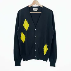 HERMES エルメス メンズSサイズ カーディガン アーガイル カシミヤコットン 薄手 【中古】のサムネイル