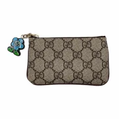 GUCCI グッチ キーケース コインケース 784730 小物入れ フラワー スマイル GGスプリーム 【中古】
