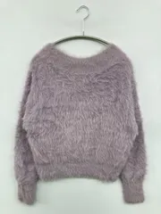 Green Label Relaxing グリーンレーベルリラクシング ニット/セーター パープル ナイロン ニット 無地 ミドル丈 長袖 ボートネック