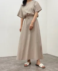 apres jour mignon アプレジュールミニョン セットアップ F ベージュ リネン・麻 無地