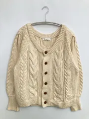 ROPE PICNIC ロペピクニック カーディガン/ボレロ 38 アイボリー ウール・ニット 無地 ミドル丈 長袖