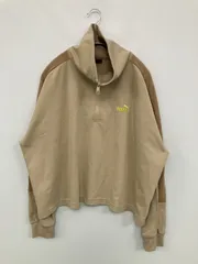 PUMA プーマ スウェット XL ベージュ 無地 ブランドロゴ 長袖