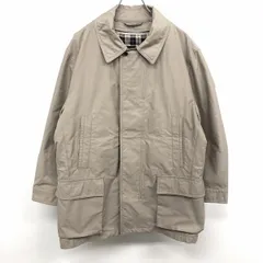 【中古】[印象AB] THE SCOTCH HOUSE ザ・スコッチハウス ステンカラーコート メンズ M グレーベージュ系 綿×ポリ ライナーはノースリーブで薄手の中綿入り 本体は裏地付き 内ポケット×１ フライフロント 無地 ウエストの内側に調節紐 長袖のサムネイル