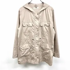 【中古】[印象AB] Golden Bear ゴールデンベア フィールドジャケット / パーカー レディース M ベージュ系 ポリ100% チェック柄裏地付き 薄手 ドットボタン×ジップ留めのサムネイル