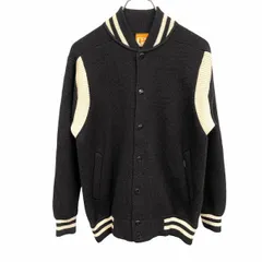 【中古】[印象AB] BEAMS BOY ビームスボーイ ニットブルゾン / ニットジャケット レディース ブラック 黒×生成り ウール100% ドットボタン留め 裏地無し 長袖 チルデンのサムネイル