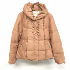 【中古】[印象AB] MINIMUM MINIMUM ミニマムミニマム ダウンジャケット レディース 2 茶系 ダウン90%＋フェザー10% ラウンドカラー 内ポケット無し フライフロント ドットボタン×ジップ留め レイヤードカフス(内側はリブカフス) 長袖のサムネイル