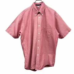 【中古】[印象AB] PLAYBOY プレイボーイ シャツ メンズ M ヘザーピンク 素材不明ですがコットン系の生地感です ボタンダウン 平織 ウサギの刺繍 胸ポケット 半袖 ショートスリーブのサムネイル