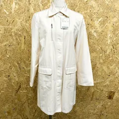 【新品/訳アリ】[印象NB] EAST BOY イーストボーイ レディース 11A-R ライトベージュ・生成り色 綿×ポリ スプリングコート ステンカラーコート ジップ留め 長袖のサムネイル