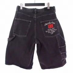 ブラックアイパッチ THE BLACK EYE PATCH 25SS STATEMENT EMBROIDERED BAGGY DENIM SHORTS ショートパンツ ハーフパンツ 32/M ブラック 黒 BEPSS25PA07のサムネイル