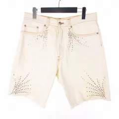 ドリスヴァンノッテン DRIES VAN NOTEN スタッズ デニムショートパンツ ハーフパンツ 32 ホワイト 白のサムネイル