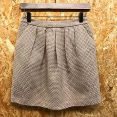 【中古】[印象AB] ROPE' PICNIC ロペピクニック レディース サイズ38 ベージュブラウン系 アクリル×ポリエステル コクーンスカート ミニスカート 裏地付き