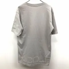 古着 ニコルセレクション NICOLE SELECTION Tシャツ 後ろの裾にロゴプリント 内側に赤色ステッチ 半袖 胸ポケット 綿100% 48 グレー系 メンズ