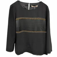 【新品/訳アリ】[印象NB] Pennyblack ペニーブラック プルオーバー / トップス レディース 42 ブラック 黒 ポリエステル100% ラインストーン 長袖のサムネイル