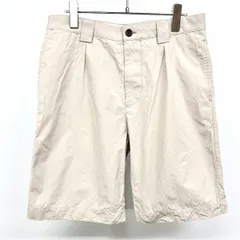 【中古】[印象A] Margaret Howell マーガレットハウエル テーパードショーツ / ハーフパンツ メンズ M ベージュ 綿100% ジップフライ 少し薄手 1タック 無地のサムネイル