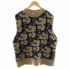 Dior × Travis Scott 22AW Cactus Jack カクタスジャック Oversized Sleeveless Sweater ベスト プルオーバー カシミヤ M ベージュ 青 ブルー 黒 ブラック 283M654AT357 /AN6のサムネイル