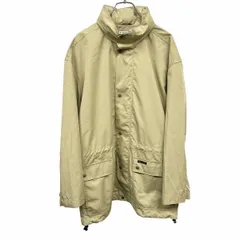 【中古】[印象AB] Crocodile クロコダイル ハーフコート / ジャケット メンズ L ベージュ ポリ100% ドットボタン×ジップ ウエストの内側と裾に調節ゴム 内ポケット無し 袖は裏地無し 薄手 身頃にメッシュ裏地 長袖 ハイネック 隠しフードのサムネイル