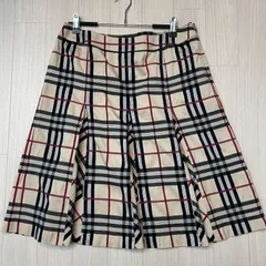 極美品 バーバリーロンドン スカート ノバチェック コットン 春夏～通年 大きいサイズ ベージュ BURBERRY LONDON レディース G0411