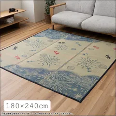 い草ラグ 夏あかり 180×240cm カーペット マット ラグ 金魚 花火 消臭効果 お手入れ簡単 全国送料無料 [8703]のサムネイル