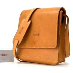 【時間を刻む革】　BREE　ショルダーバッグ サコッシュ フラップ クロスボディ ワンショルダー オールレザー ヌメ革　ブラウンのサムネイル