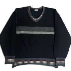 blackmeans ブラックミーンズ 半端丈 七分袖 カットソー Vネック 