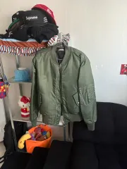 ユニセックス カーキ色 ブルゾン MA-1ジャケット