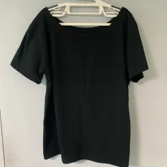新品/在庫整理 オフショルダー 無地 半袖T (黒)